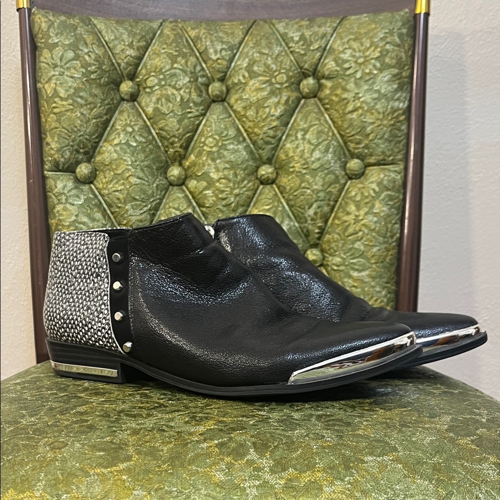 Fergie Black and Silver Men's Loafers